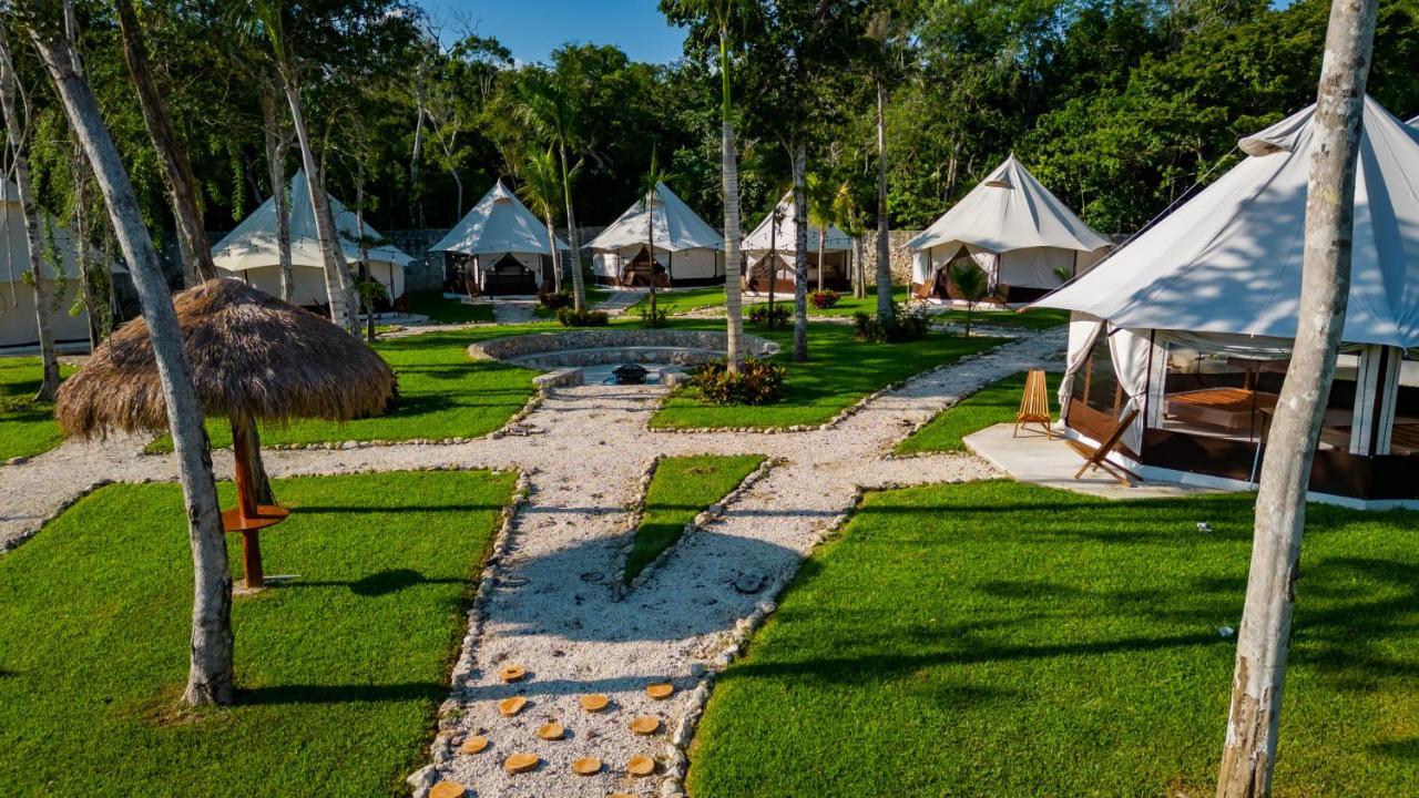 ホテル Xakluum Eco Glampings プエルト・モレロス エクステリア 写真