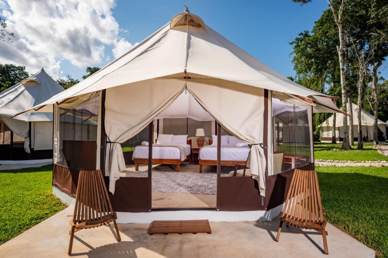 ホテル Xakluum Eco Glampings プエルト・モレロス エクステリア 写真