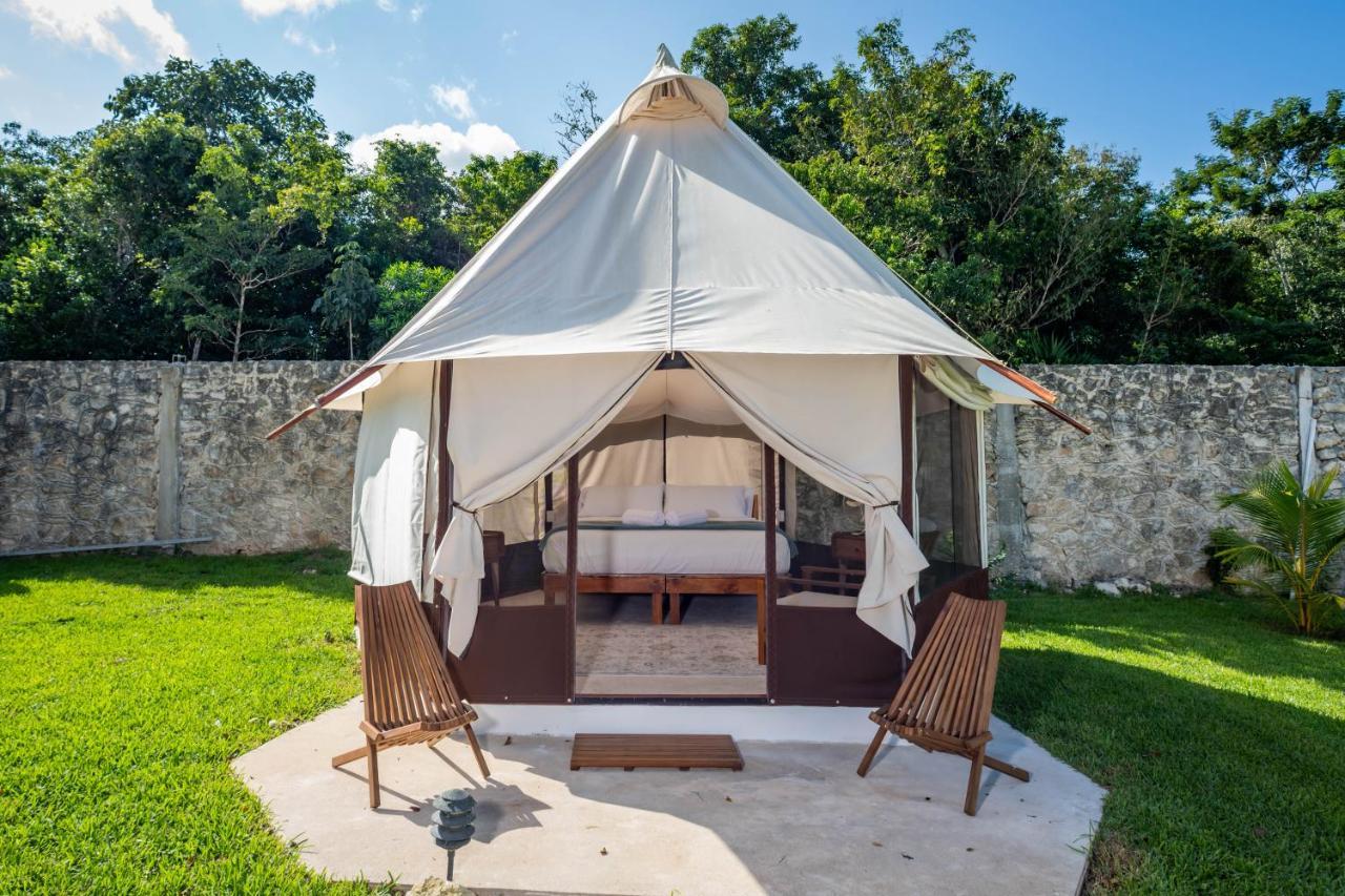 ホテル Xakluum Eco Glampings プエルト・モレロス エクステリア 写真