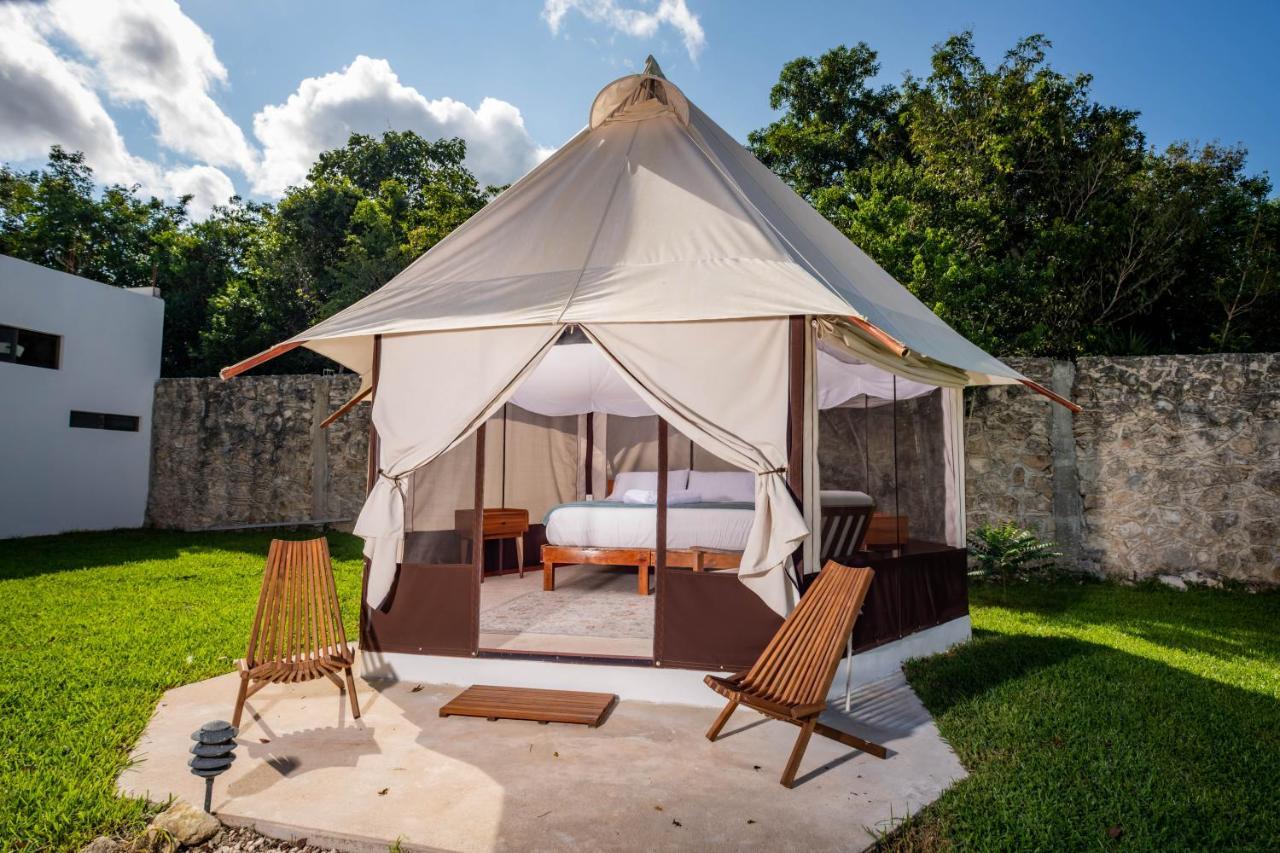 ホテル Xakluum Eco Glampings プエルト・モレロス エクステリア 写真