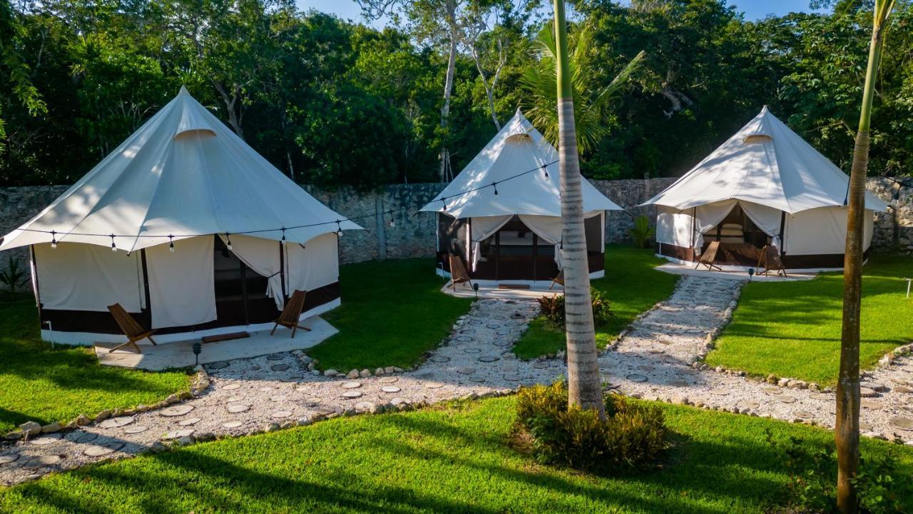 ホテル Xakluum Eco Glampings プエルト・モレロス エクステリア 写真