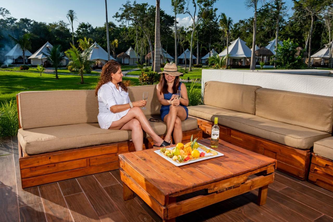 ホテル Xakluum Eco Glampings プエルト・モレロス エクステリア 写真