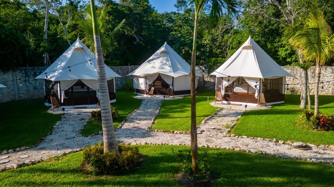 ホテル Xakluum Eco Glampings プエルト・モレロス エクステリア 写真