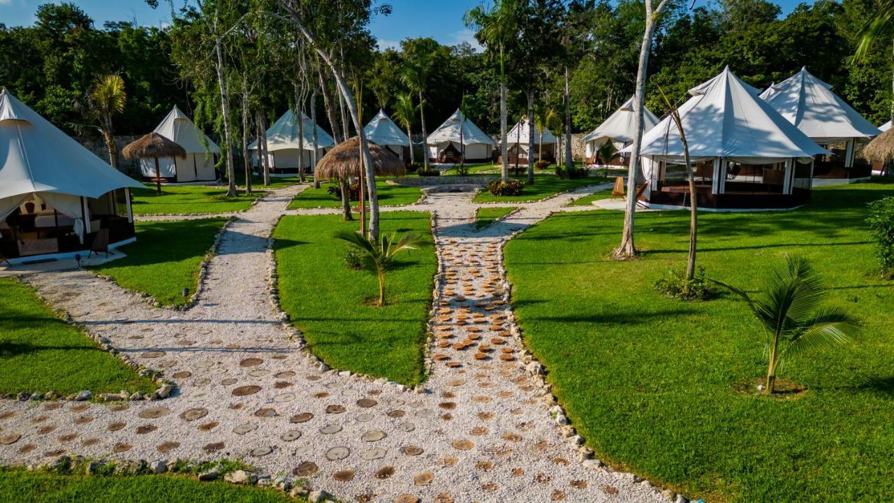 ホテル Xakluum Eco Glampings プエルト・モレロス エクステリア 写真