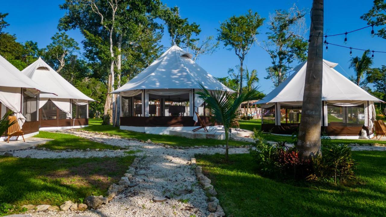 ホテル Xakluum Eco Glampings プエルト・モレロス エクステリア 写真