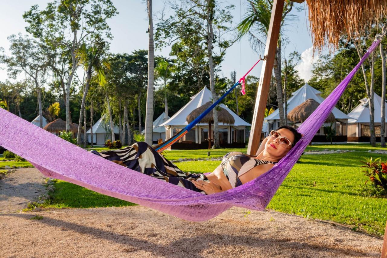 ホテル Xakluum Eco Glampings プエルト・モレロス エクステリア 写真