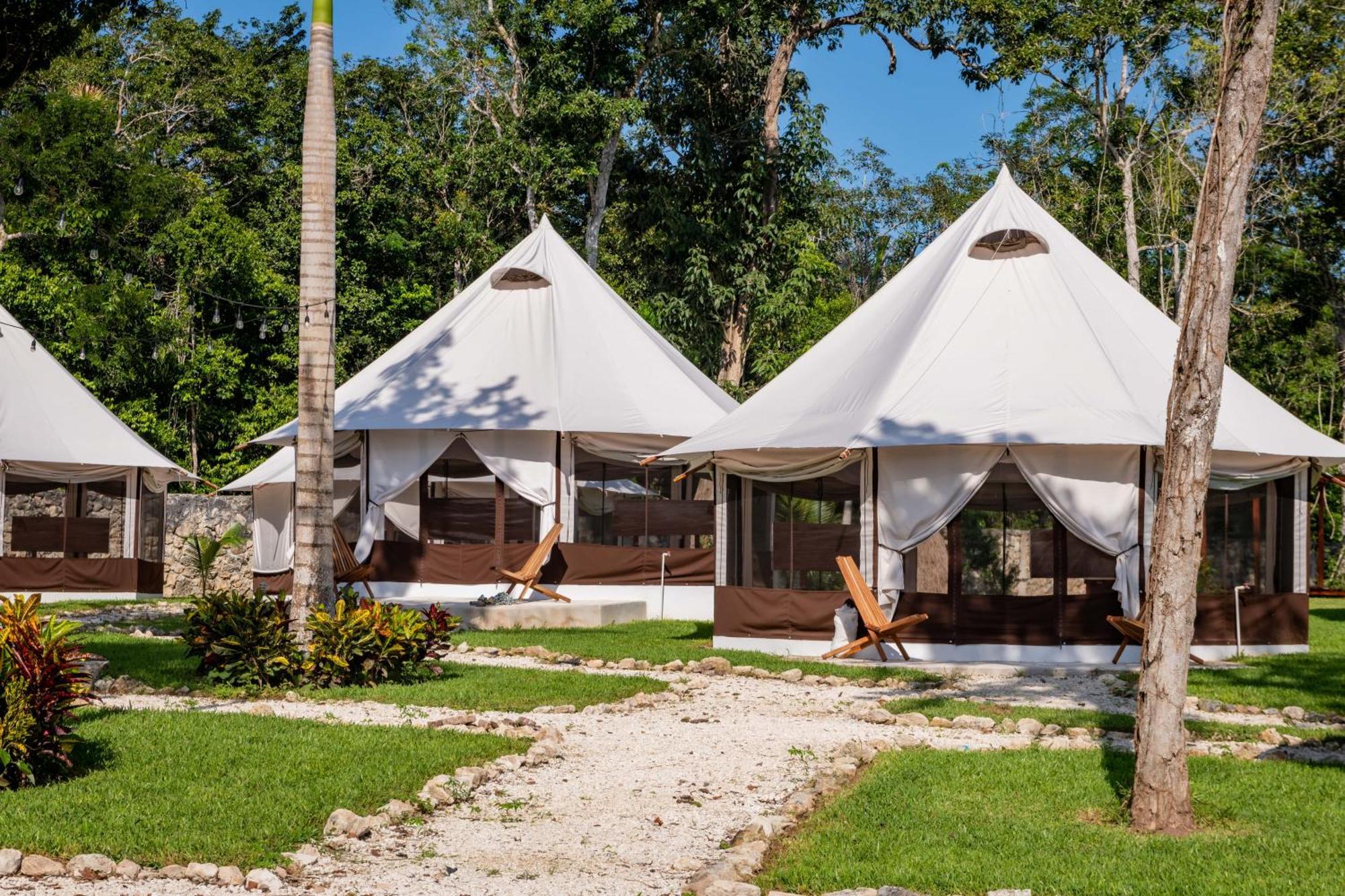 ホテル Xakluum Eco Glampings プエルト・モレロス エクステリア 写真
